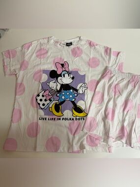 LC Waikiki Minnie Mouse %100 Cotton Pajamas Girls 10/11 years